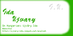 ida ujvary business card
